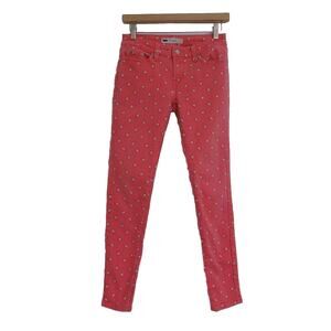 Levi's 535 legging silver tab coral paisley size 27.
